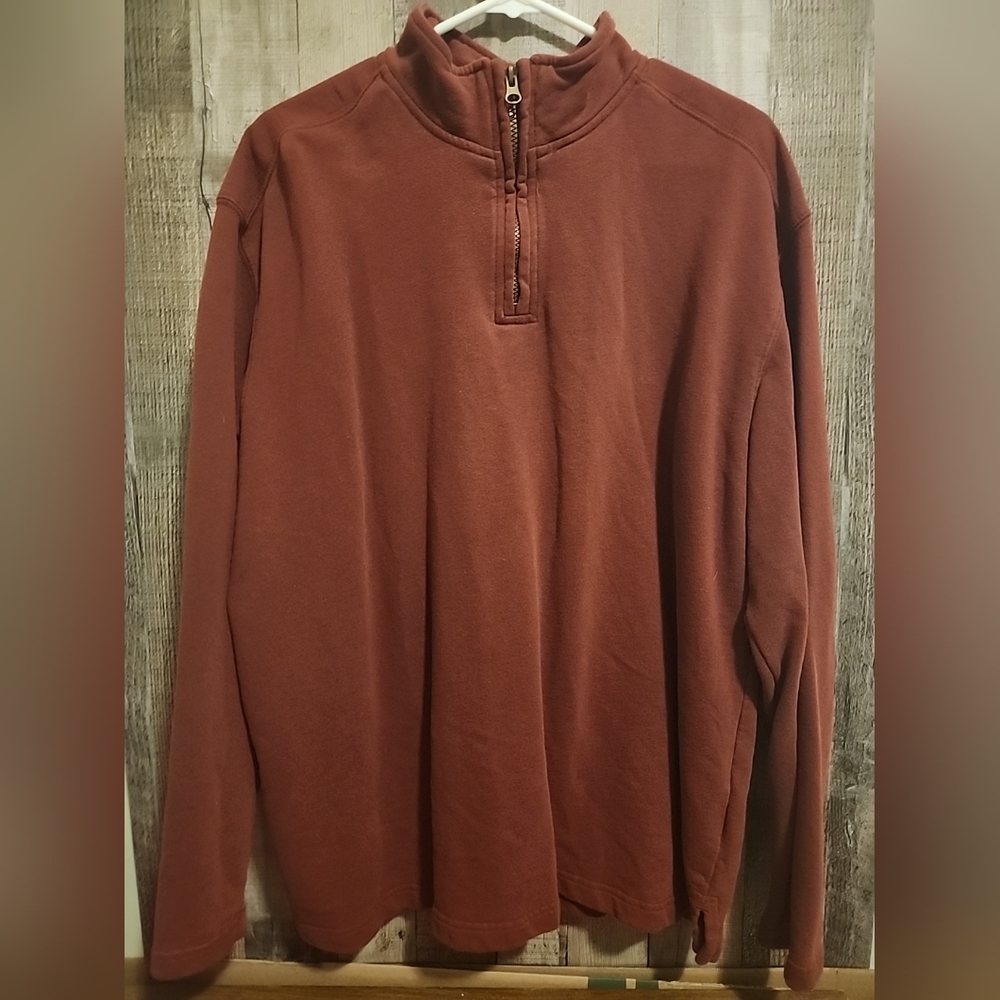 Men's Wrangler Hero 1/4 Zip Pullover Crewneck Fleece Size Large Red